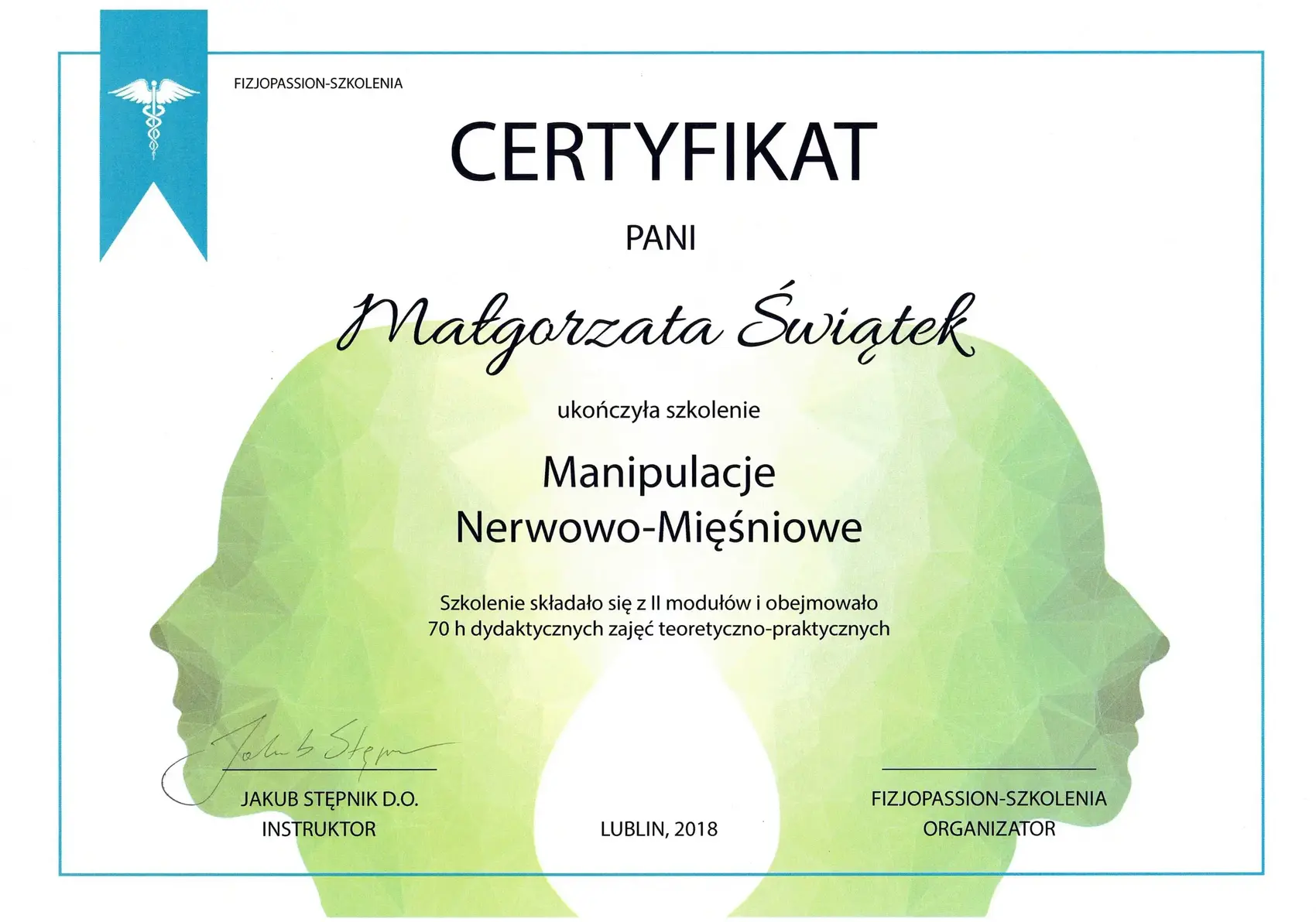 Dyplom lub certyfikat 1