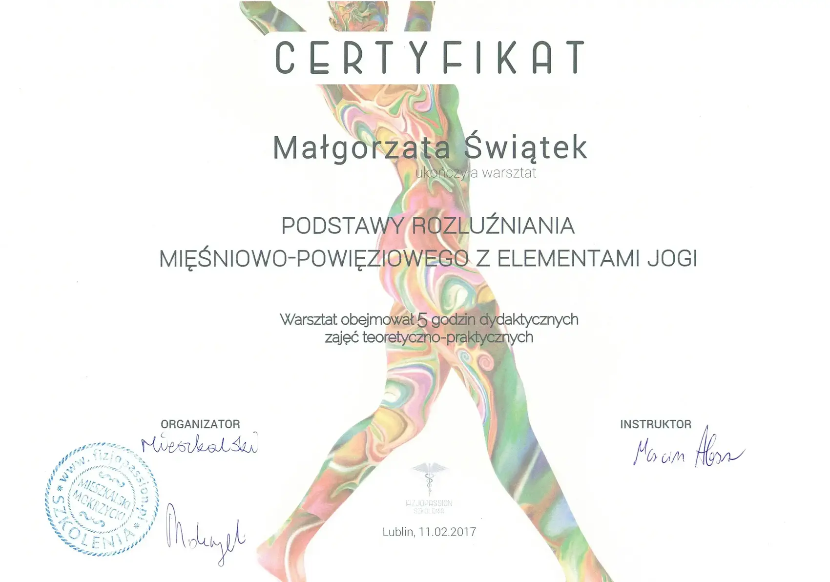 Dyplom lub certyfikat 3